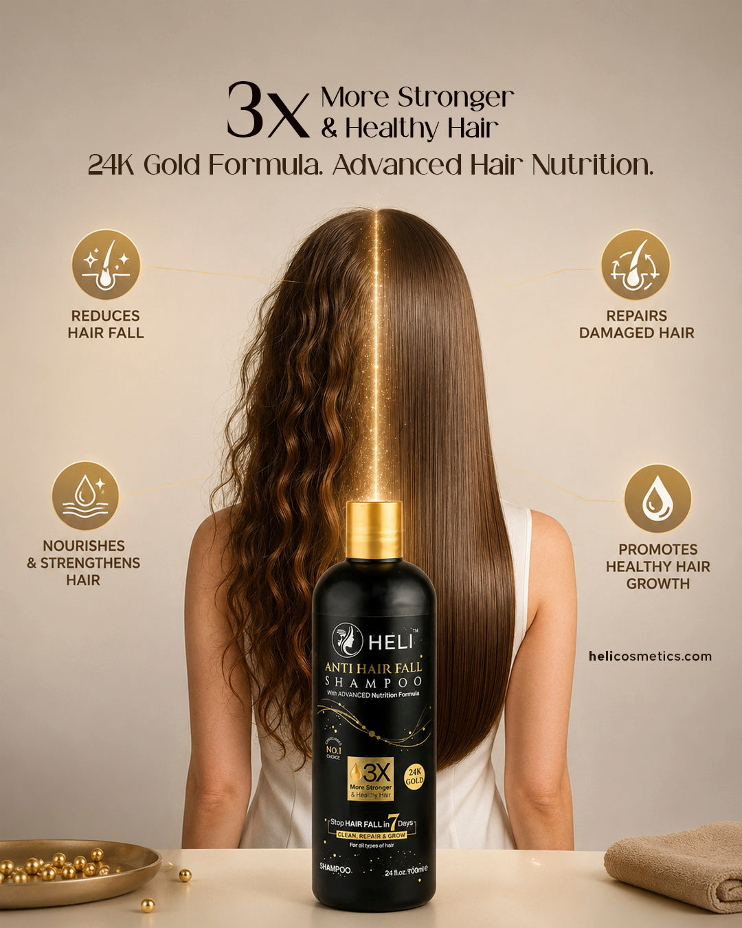 HELI 24K Gold Anti Hair Fall Shampoo